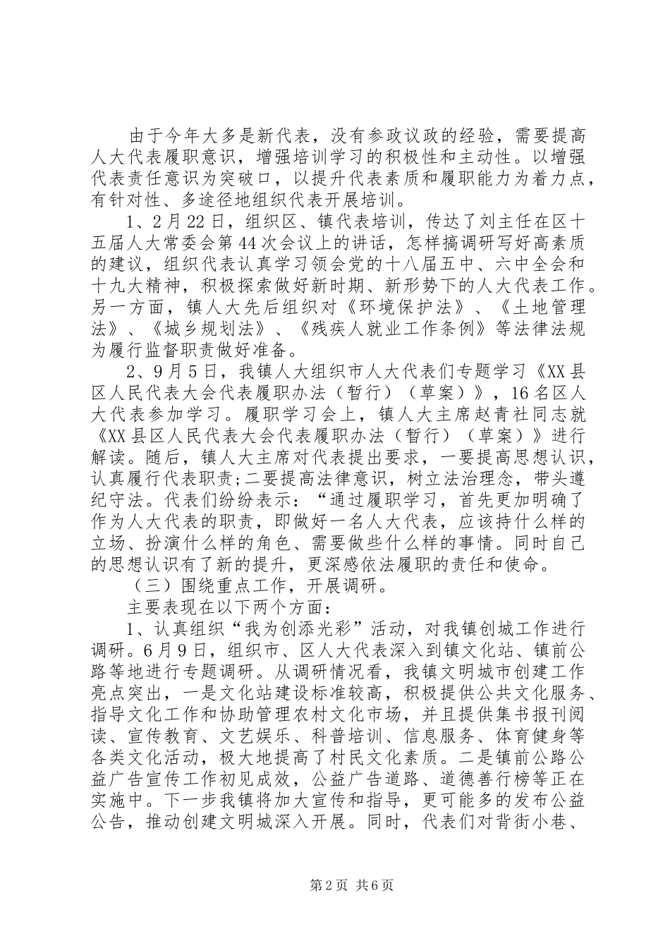 2024年乡镇人大工作总结及工作谋划_第2页