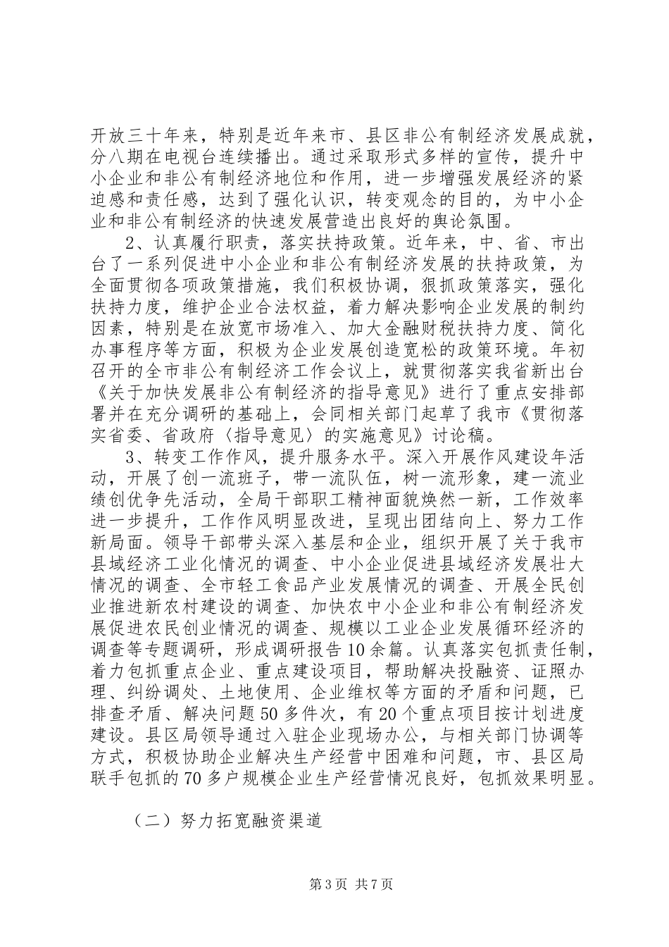 2024年中小企业管理局工作总结_第3页