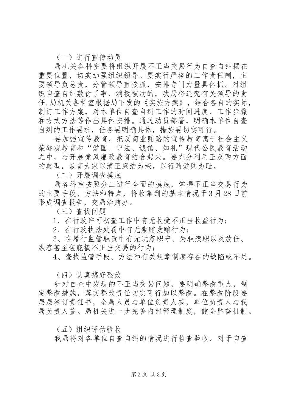 2024年县区安监局组织开展不正当交易行为自查自纠实施方案_第2页