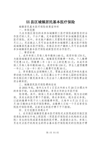2024年县区城镇居民基本医疗保险