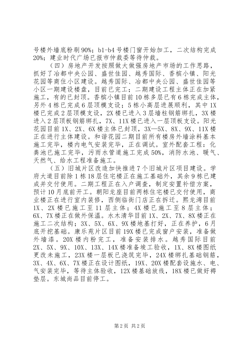 2024年住建局建设工作总结_第2页