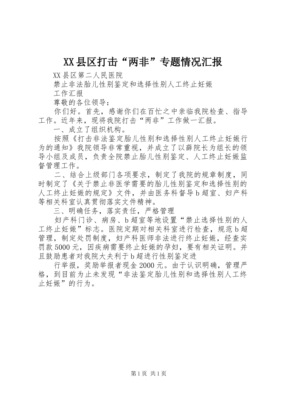 2024年县区打击两非专题情况汇报_第1页