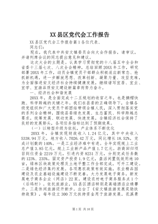 2024年县区党代会工作报告