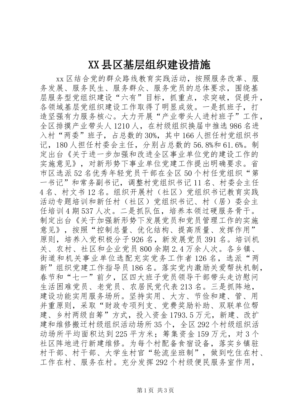 2024年县区基层组织建设措施_第1页