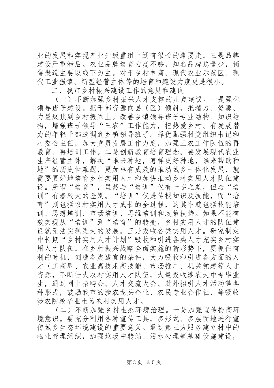 2024年县区实施乡村振兴战略的调查与思考_第3页