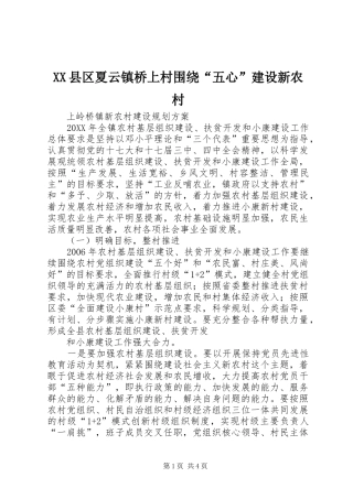2024年县区夏云镇桥上村围绕五心建设新农村