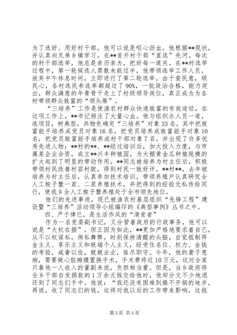 2024年乡党委副书记同志先进事迹先进事迹材料_第3页