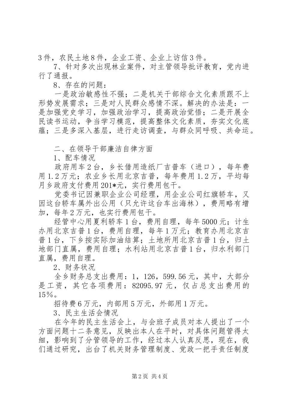 2024年乡镇领导述职报告_第2页