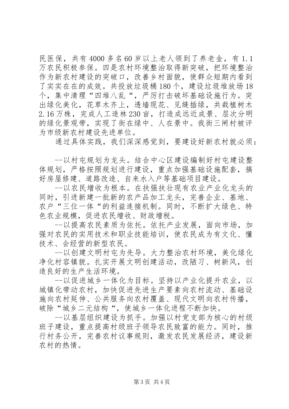 2024年乡镇新农村建设工作报告_第3页
