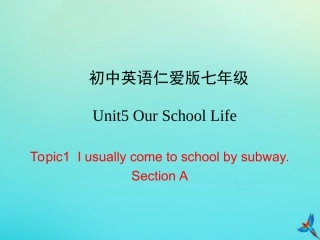 七年级英语下册 Unit 5 Our School Life Topic 1 I usually come to school by subway Section A课件 （新版）仁爱版-（新版）仁爱级下册英语课件