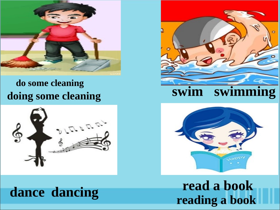 七年级英语下册 Unit 5 Our school life Topic 2 A few students are running around the playground Section A课件 （新版）仁爱版-（新版）仁爱级下册英语课件_第3页