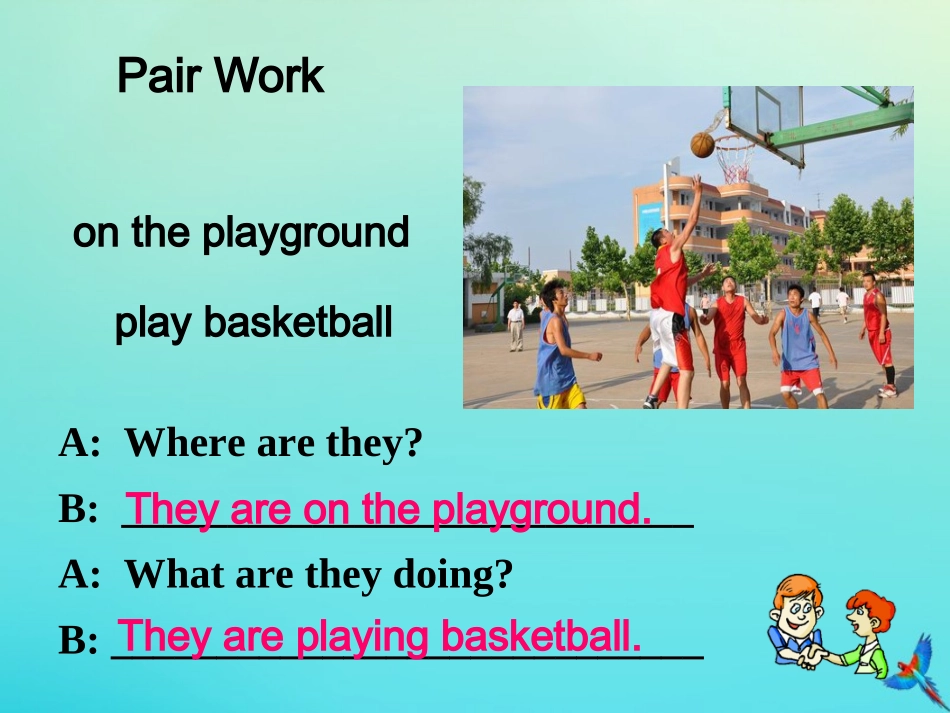 七年级英语下册 Unit 5 Our School Life Topic 2 A few students are running around the playground Section B参考课件 （新版）仁爱版-（新版）仁爱级下册英语课件_第2页