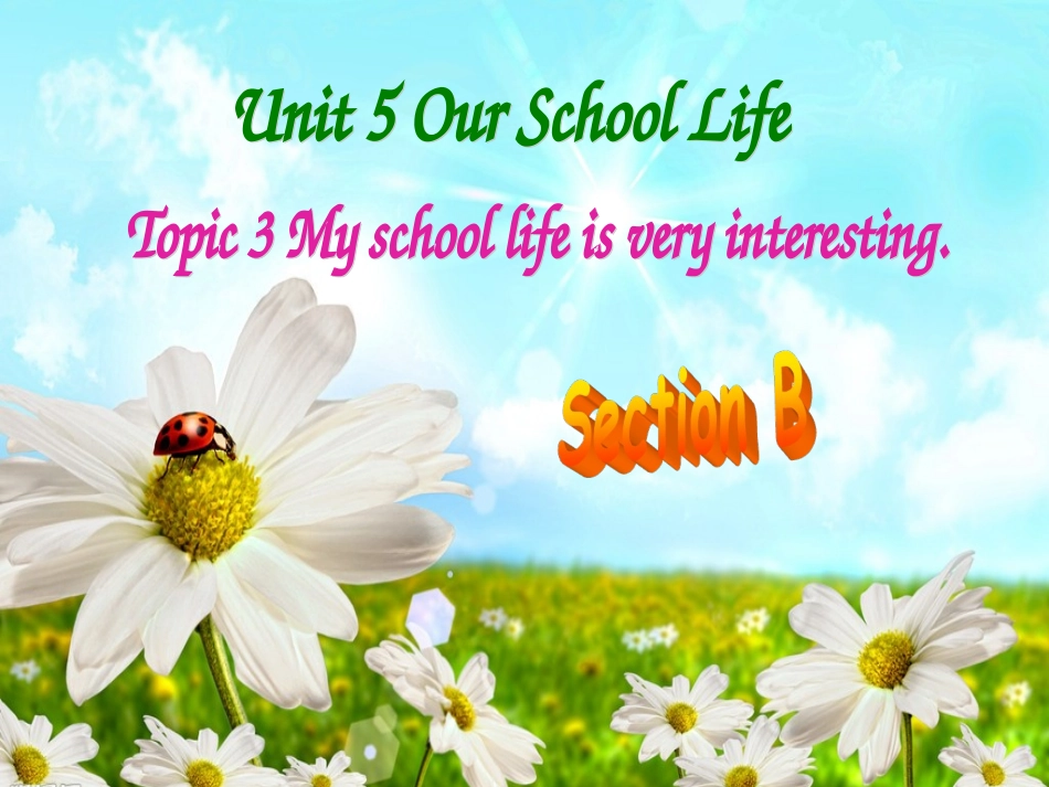 七年级英语下册 Unit 5 Our school life Topic 3 My school life is very interesting Section B2课件 （新版）仁爱版-（新版）仁爱级下册英语课件_第2页