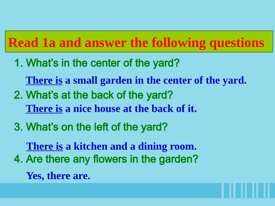 七年级英语下册 Unit 6 Our local area Topic 1 Is there a computer in your study Section C课件 （新版）仁爱版-（新版）仁爱级下册英语课件_第3页