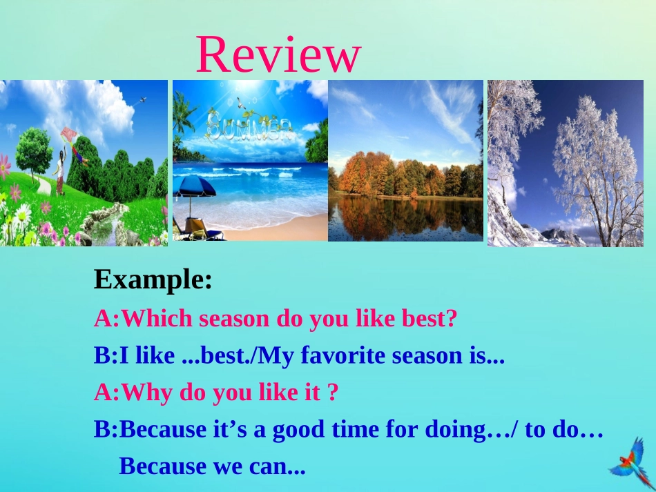 七年级英语下册 Unit 8 The seasons and the Weather Topic 1 How is the weather in winter Section B参考课件 （新版）仁爱版-（新版）仁爱级下册英语课件_第2页