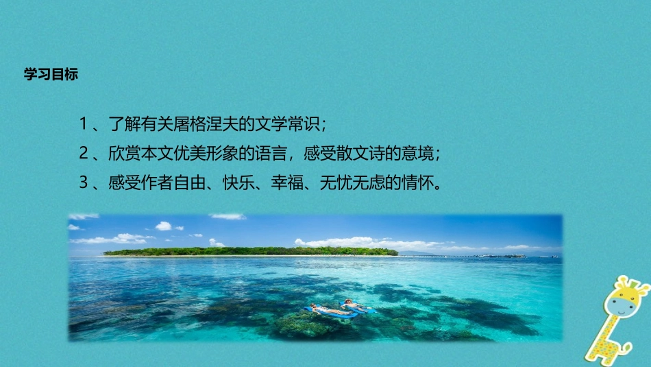 七年级语文上册 第六单元 27《蔚蓝的王国》教学课件 苏教版-苏教级上册语文课件_第3页