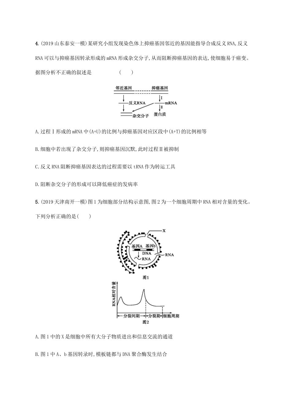 高考生物大二轮复习 专题突破练9 遗传的分子基础（含解析）-人教版高三生物试题_第2页