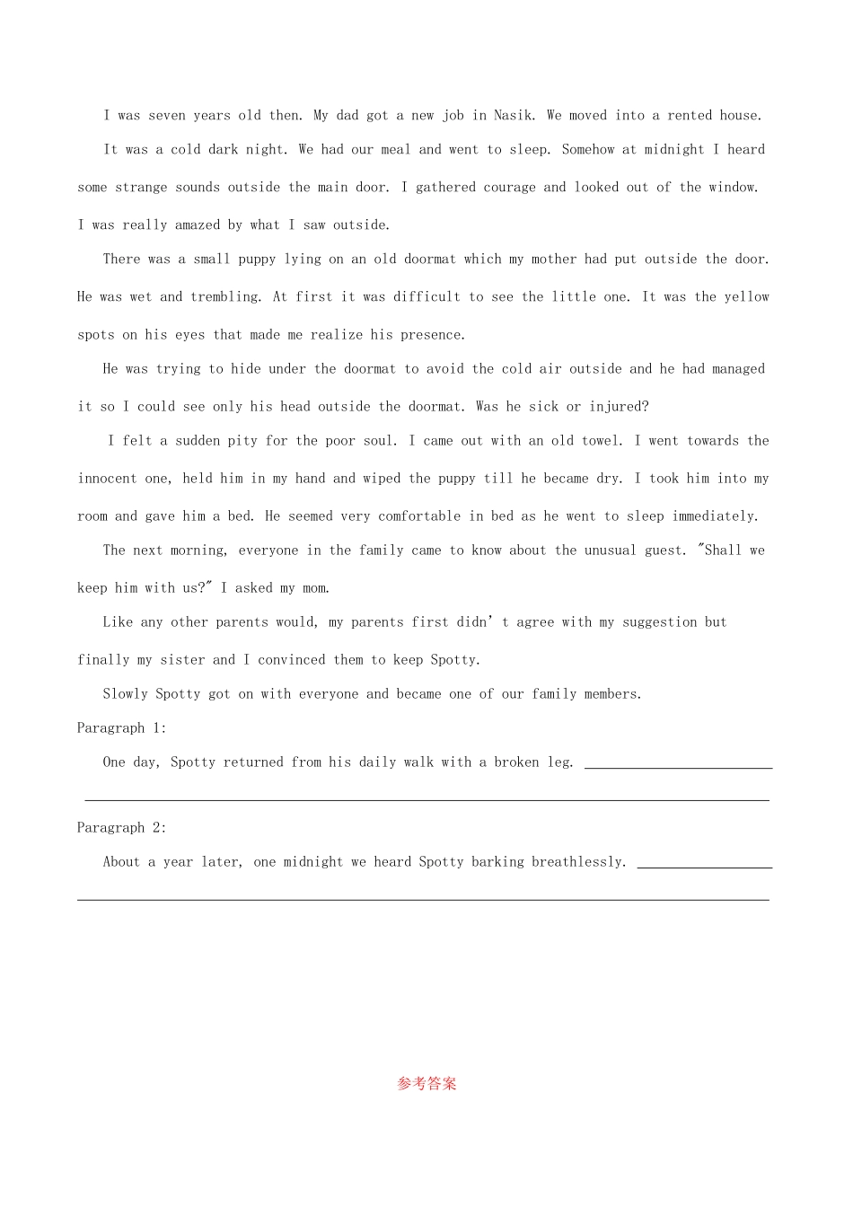 高考英语 新题型套餐练 18 语法填空短文改错应用文写作读后续写（8）（含解析）-人教版高三英语试题_第3页