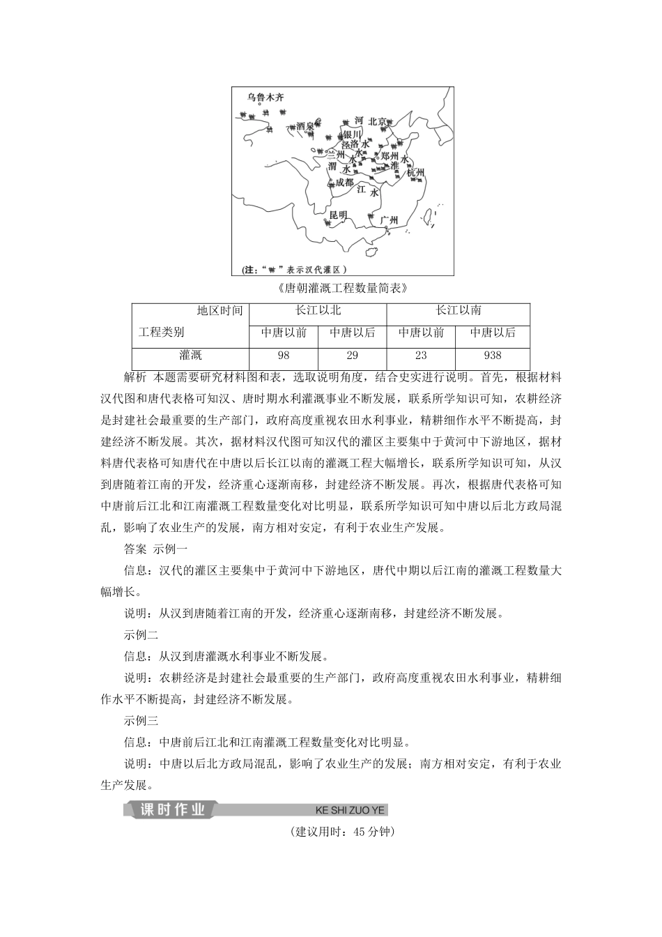 高考历史总复习 第一部分 古代中国 专题三 古代中华文明的发展魏晋、隋唐 第2课时 魏晋至隋唐时期经济、思想文化能力提升人教版高三全册历史试题_第3页