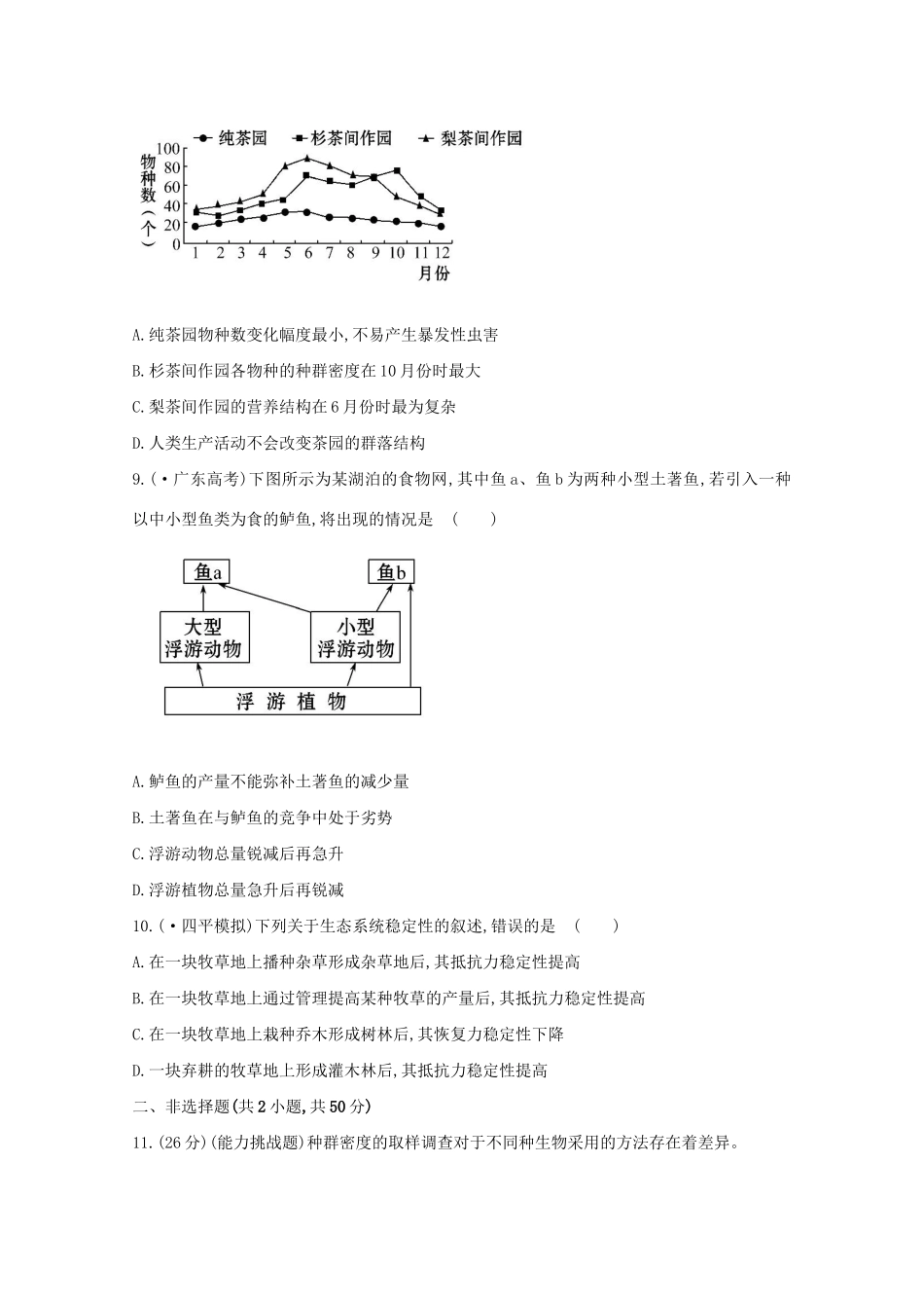 高考生物 专题辅导与训练六 生物与环境_第3页