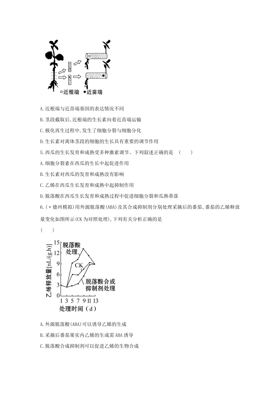 高考生物 专题辅导与训练五 第1讲植物的激素调节_第2页