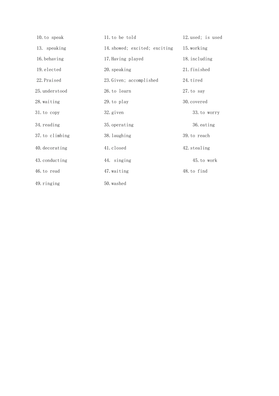 高考英语二轮复习 语法填空专项练习 专题02 非谓语动词（含解析）-人教版高三英语试题_第3页