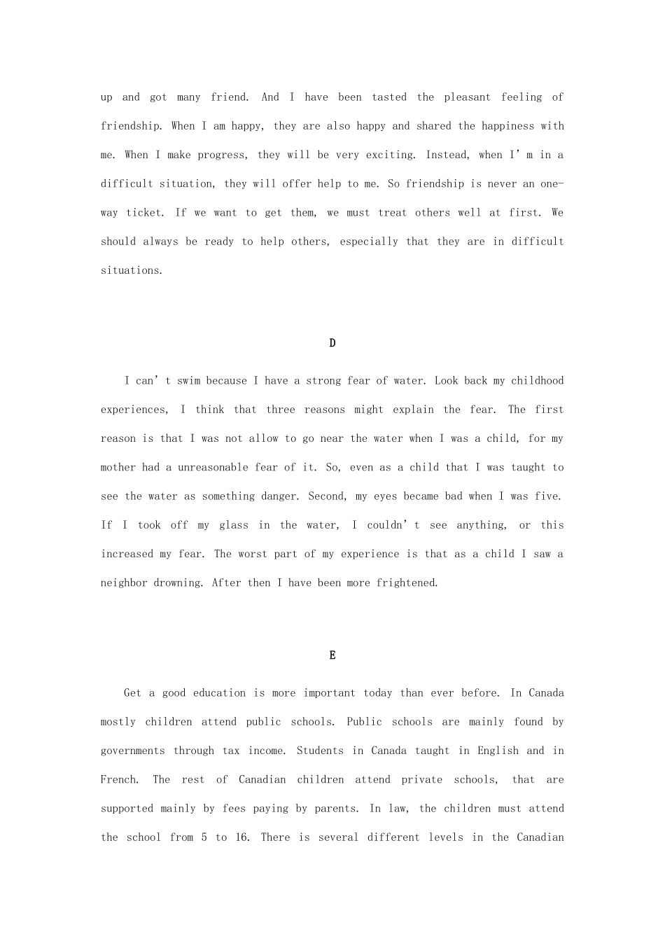 高考英语二轮专题练习（五）改错专项-人教版高三英语试题_第3页