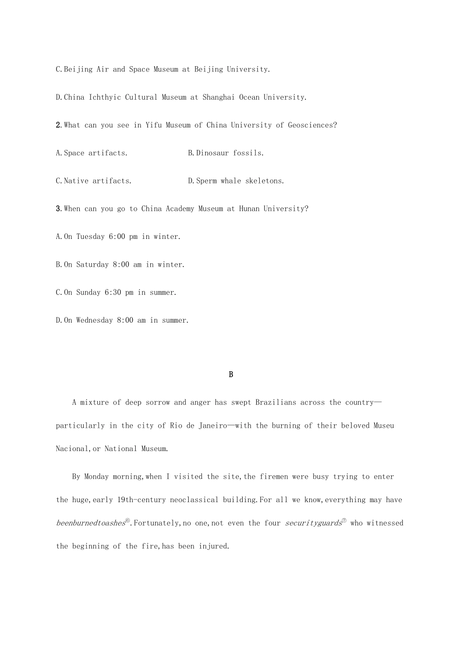 高考英语三轮复习 题型突破练 阅读理解 七选五限时组合练5-人教版高三英语试题_第3页