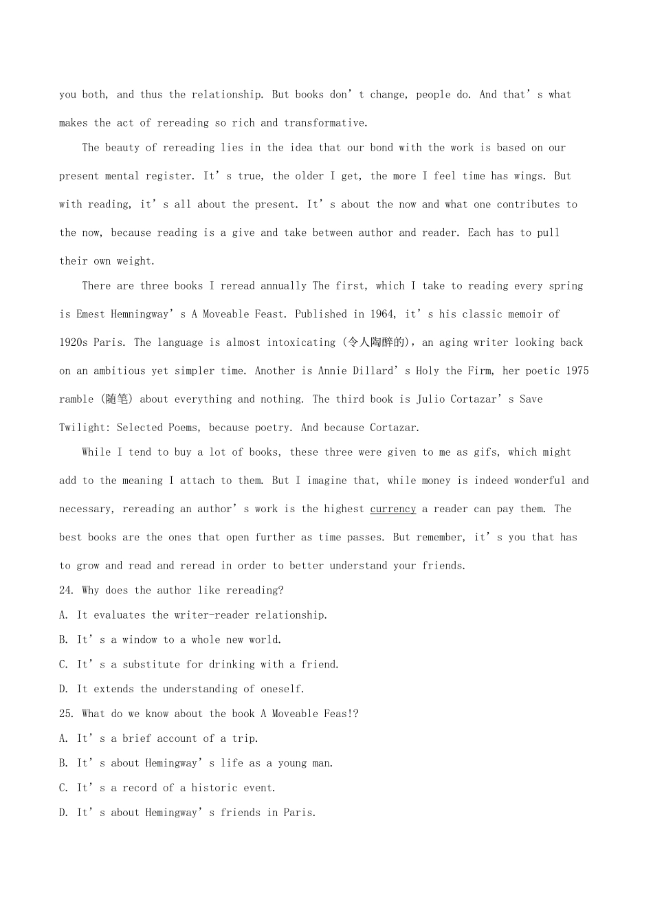 高考英语一轮专题巡练 考点17 阅读理解说明文考点详解（含解析）-人教版高三英语试题_第2页