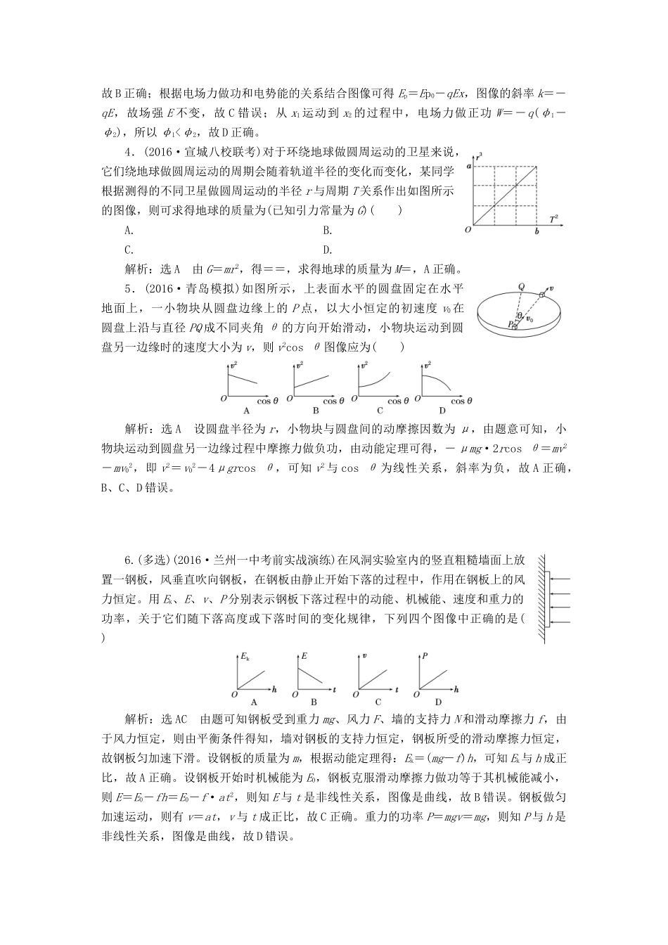 高三物理二轮复习 常考图像类题目专练-人教版高三物理试题_第2页