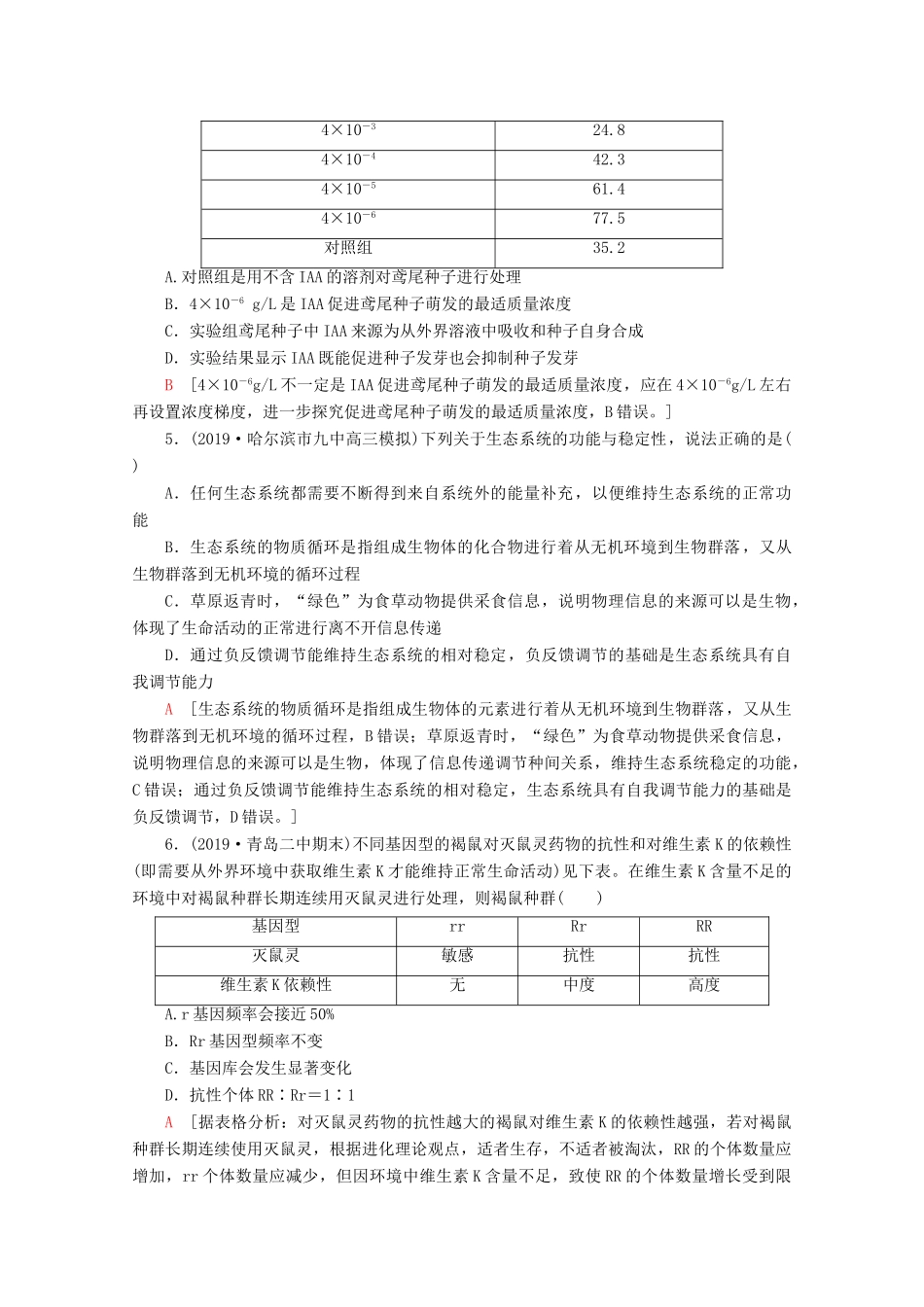 高考生物二轮复习 小题提速练6（含解析）-人教版高三生物试题_第2页