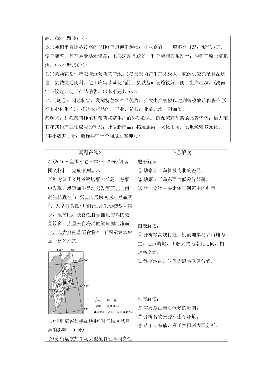高考地理二轮复习 第3部分 全国乙卷高考阅卷点评-人教版高三地理试题_第3页