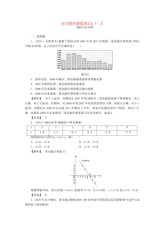 高考数学一轮复习 第九章 统计与统计案例 分层限时跟踪练52-人教版高三数学试题