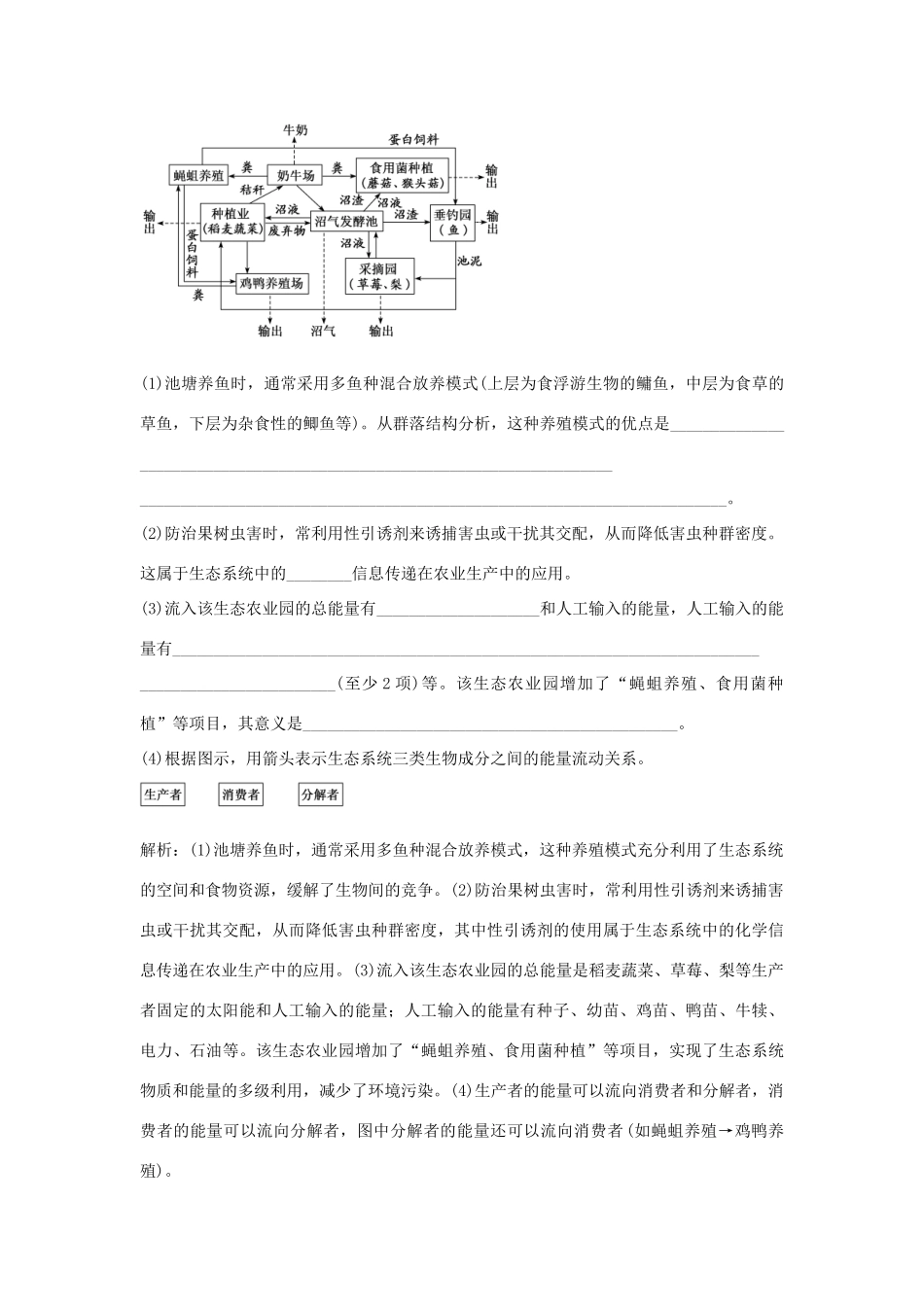 高考生物一轮复习 课时跟踪检测（四十四）生态工程（含解析）-人教版高三生物试题_第3页