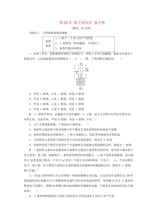 高考物理一轮复习 第12章 量子论初步 原子核易错排查练-人教版高三物理试题