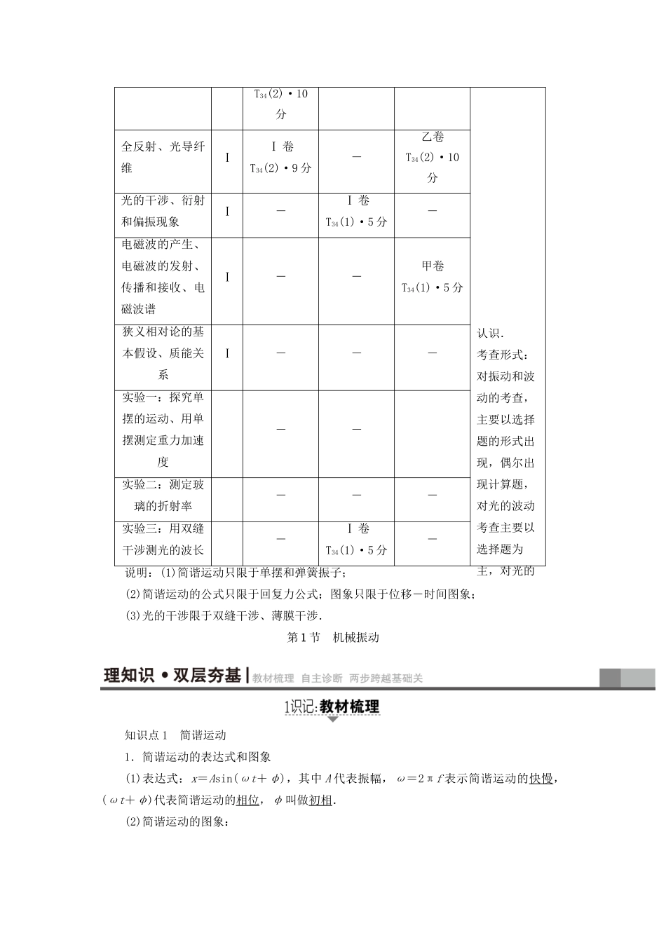 高考物理一轮复习 第14章 振动 波动 光 电磁波与相对论 第1节 机械振动用书-人教版高三物理试题_第2页