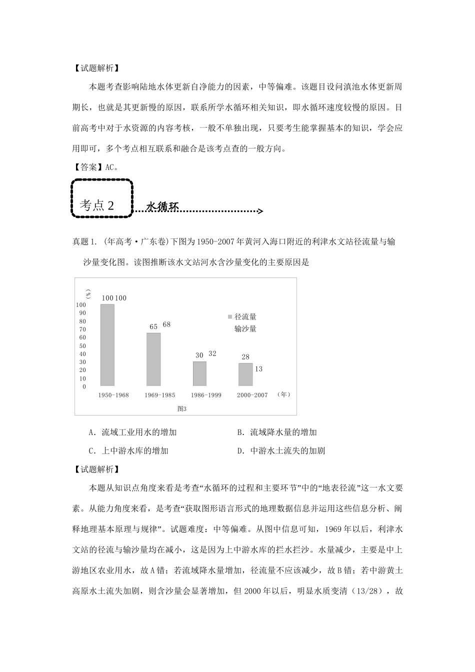 高考地理 专题通关系列 水资源与水运动_第2页