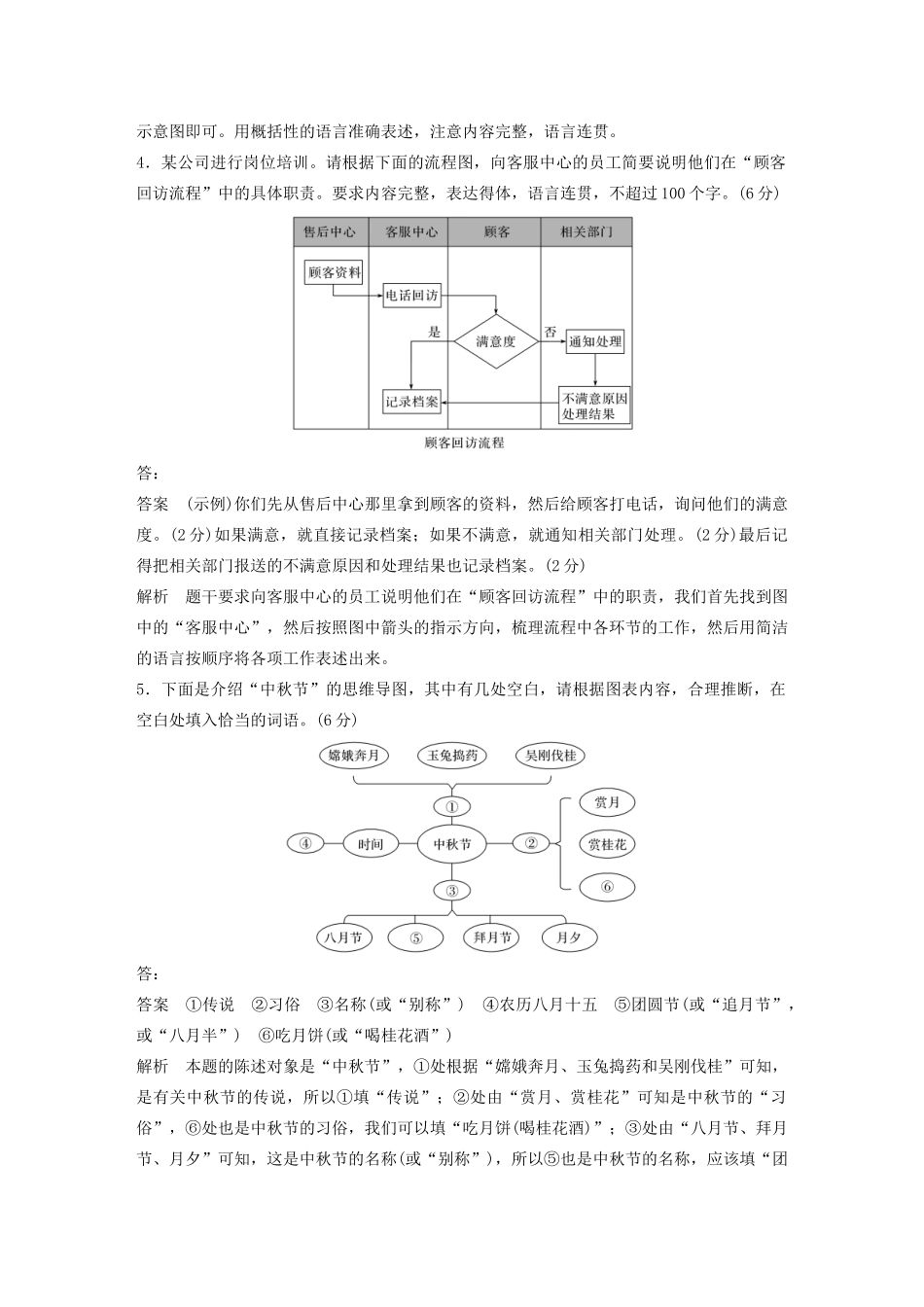 高考语文 考前保分专题1 语言表达 训练五 题组一 流程图类转换（含解析）-人教版高三语文试题_第3页