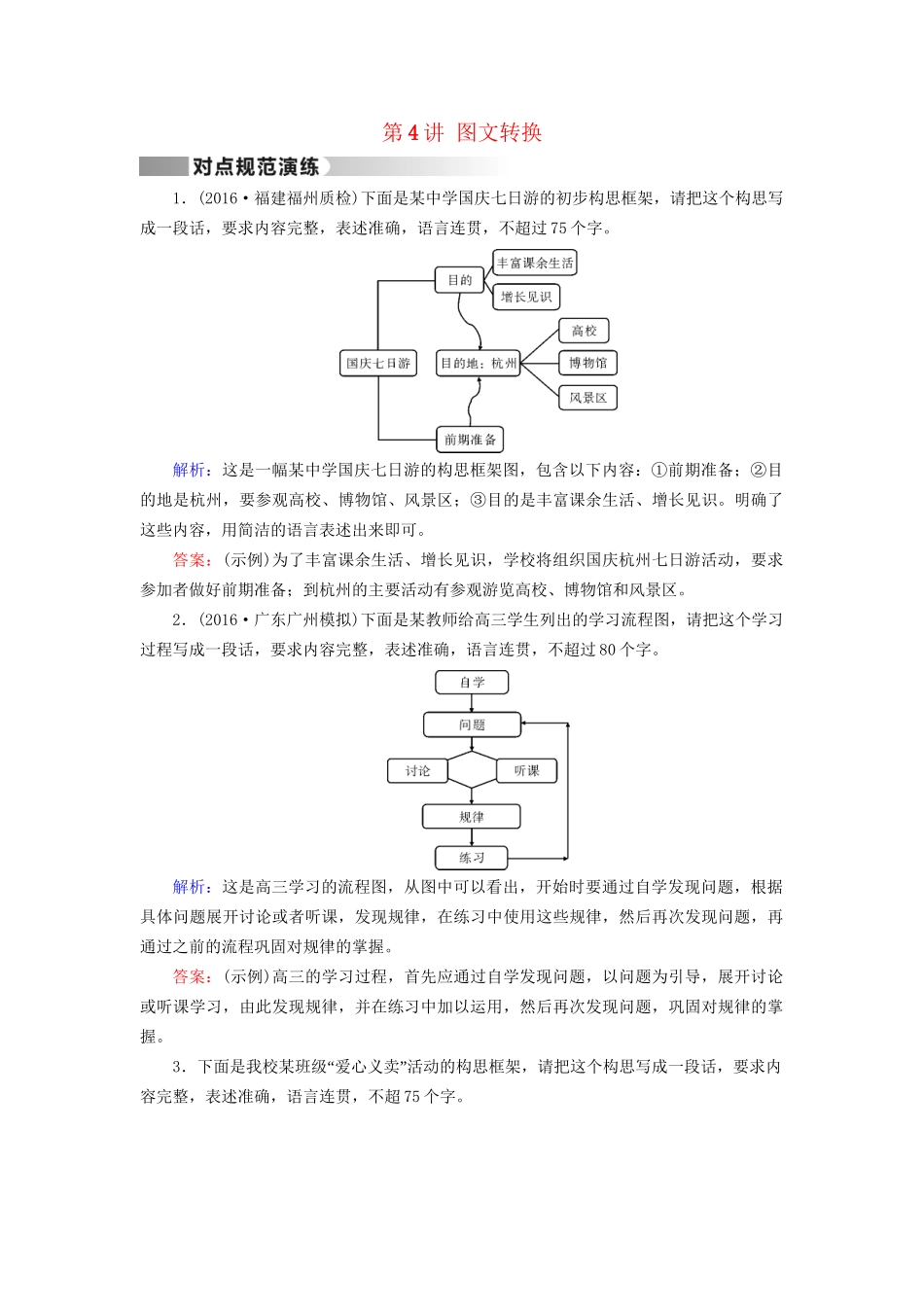 高考语文二轮复习 第1部分 核心突破 专题6 语言文字运用 第4讲 图文转换对点规范演练-人教版高三全册语文试题_第1页