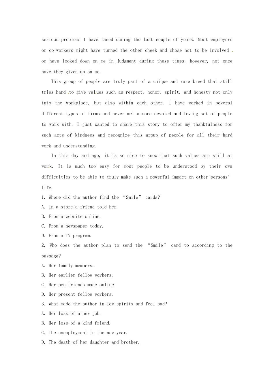 高考英语二轮专题突破检测 阶段滚动卷一_第3页