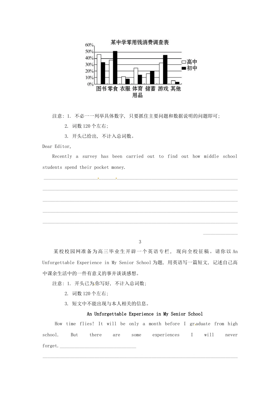 高考英语二轮专题突破检测 书面表达模拟_第2页