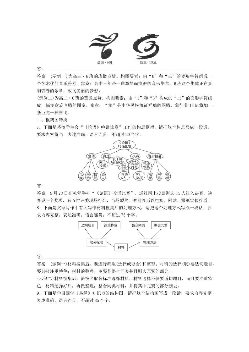 高考语文二轮复习 第五章 语言文学运用 精准训练二十 突破四类图文转换题-人教版高三全册语文试题_第3页