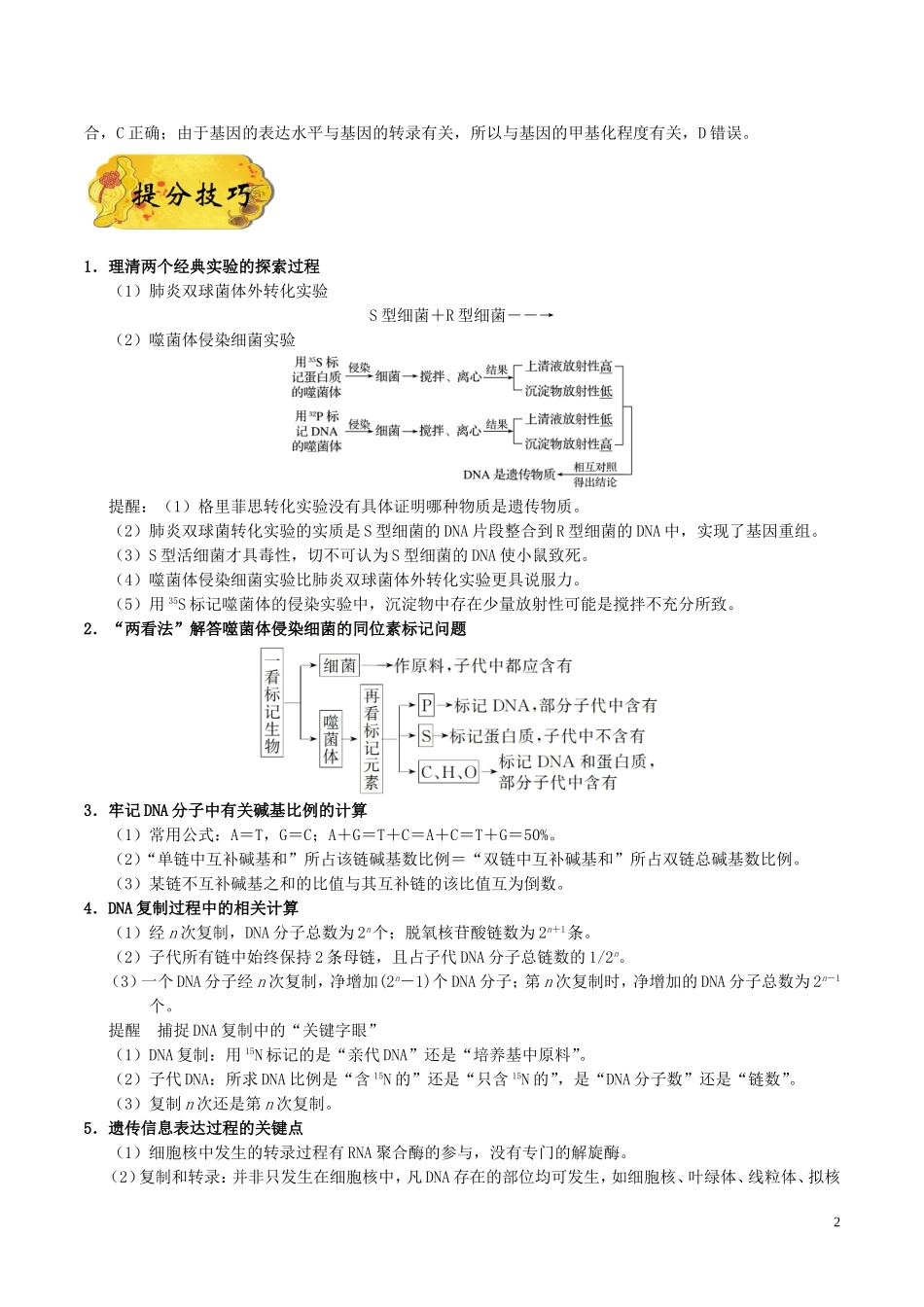 备战高考生物选择题专项训练第02题_第2页