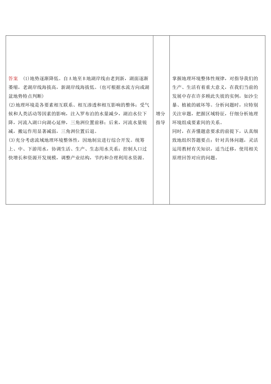 高考地理总复习 单元整合提升4 鲁教版_第3页