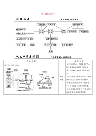 高考地理总复习 单元整合提升5 鲁教版