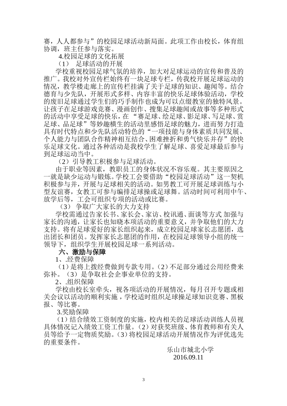 城北小学足球发展三年规划_第3页
