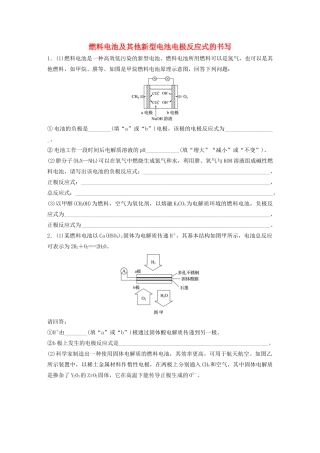 新高考化学一轮复习 加练半小时 第六章 微考点48 燃料电池及其他新型电池电极反应式的书写（含解析）-人教高三全册化学试题