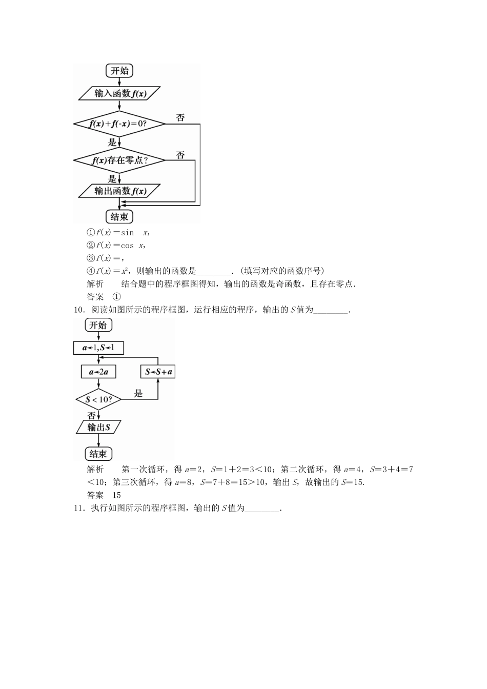 高考数学二轮复习 专题整合补偿练11 复数、程序框图 理（含最新原创题，含解析）_第3页