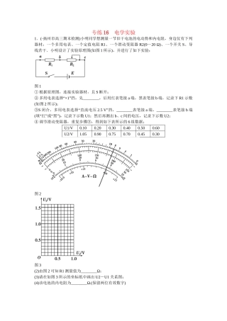 高考物理二轮复习 精选题组专练16 电学实验（含解析）