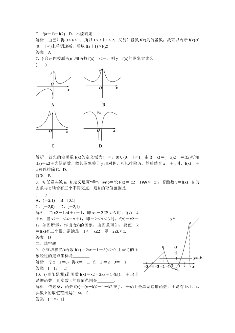 高考数一轮复习 阶段回扣练2 函数概念与基本初等 理_第2页